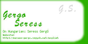 gergo seress business card